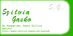 szilvia gasko business card